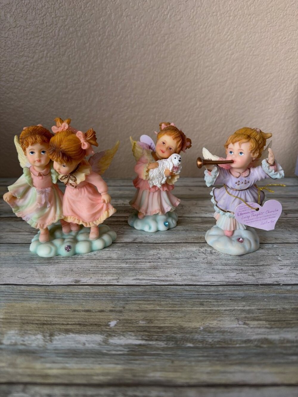 Set of 3 Roman Inc “Loving Thoughts Cherubim” Figurine Emily Best Friends w/Box - Picture 5 of 16